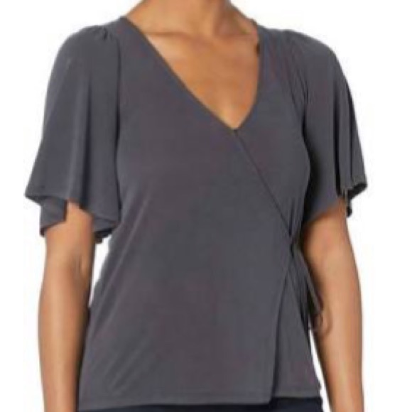 LUCKY BRAND SOLID SAND WASH WRAP TOP SM - Picture 5 of 6